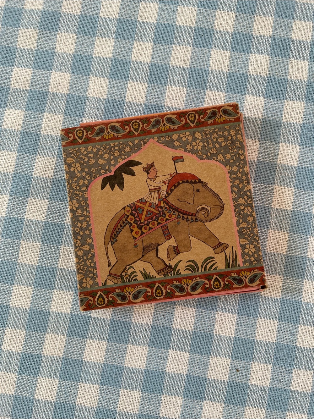 Vintage set of 8 blank card set Elephant Motif